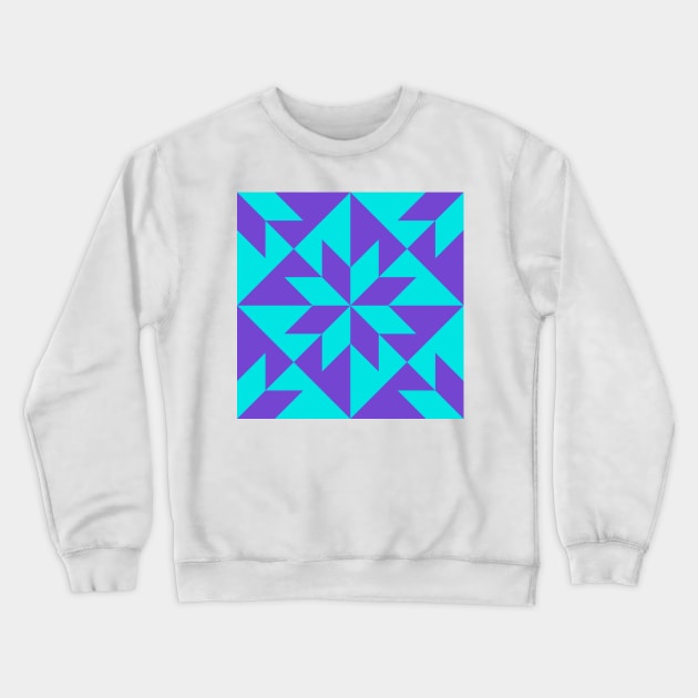 Teal & Purple Harlequin Crewneck Sweatshirt by Scarlett_Rose_Artist